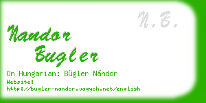 nandor bugler business card