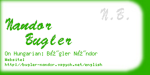 nandor bugler business card